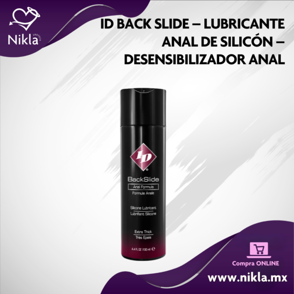 ID Back Slide – Lubricante Anal de Silicón – Desensibilizador Anal