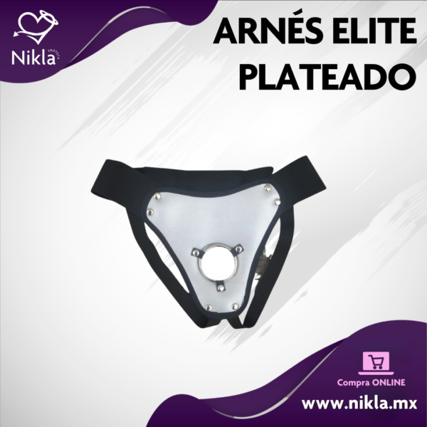 Soporte para dildo – Arnés Elite Plateado