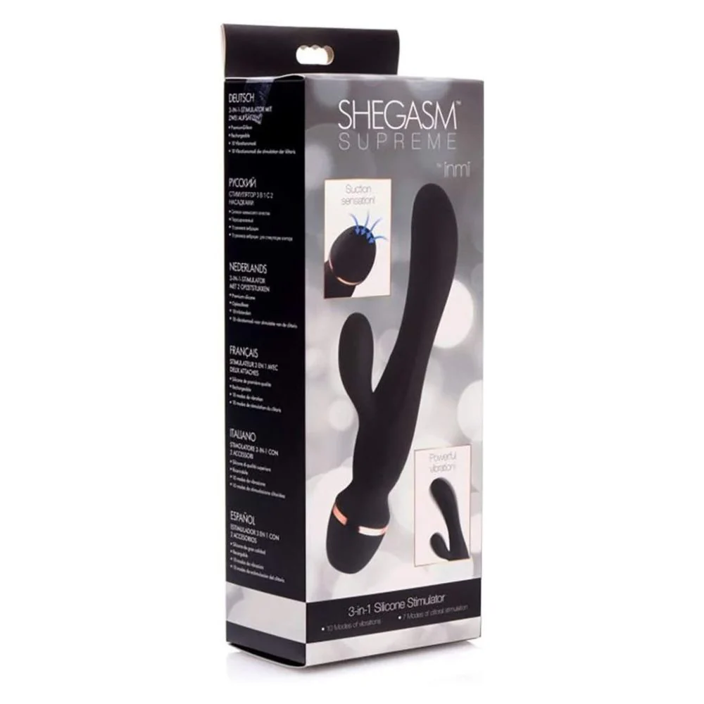 Shegasm Supreme - Vibrador 3 en 1 - Succión, Vibración Doble - Imagen 6