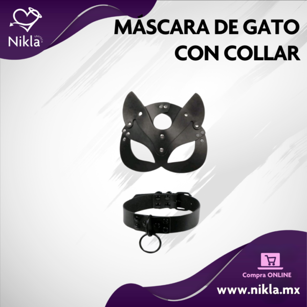 Máscara De Gato con Collar