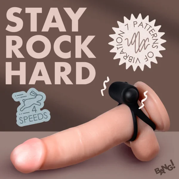 BANG! Cock Ring - Anillo Vibrador con Control Remoto Recargable - Imagen 5