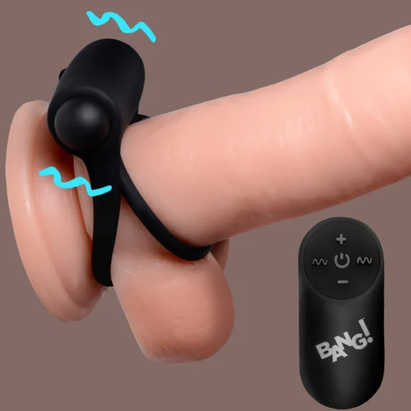BANG! Cock Ring - Anillo Vibrador con Control Remoto Recargable - Imagen 4