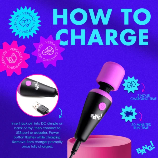 BANG! 10X Vibration Mini Wand - Vibrador de Micrófono - Imagen 6