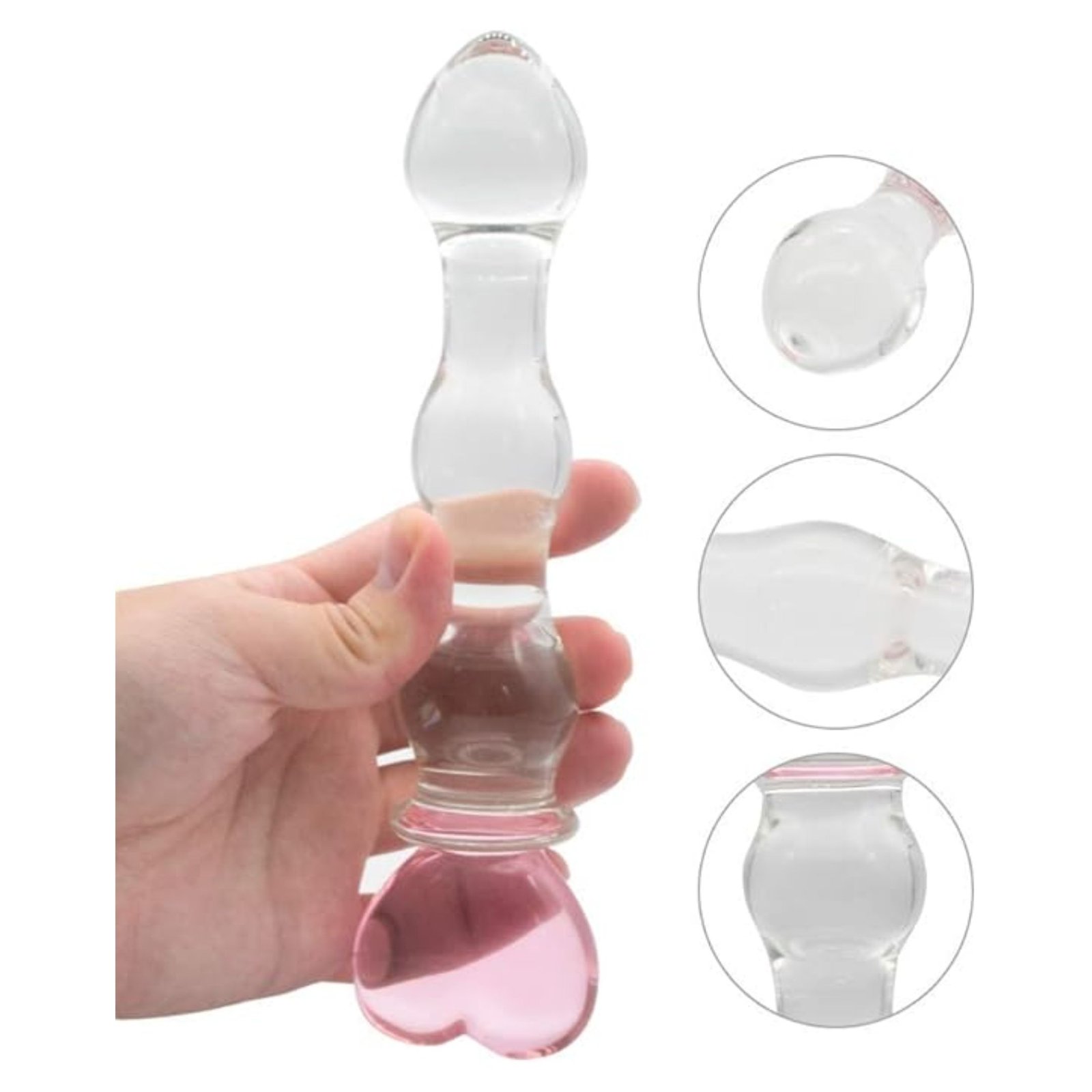 Cetro De Cristal Corazón - Dildo de vidrio - Imagen 2