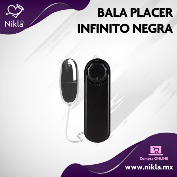 Placer Infinito Negra - Bala Mini de Pilas