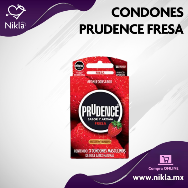 Prudence Condones Sabor y Aroma Fresa – 3 piezas