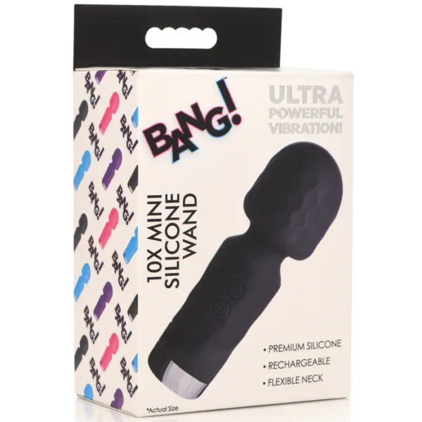 BANG! 10X Mini Silicone Wand - Vibrador Tipo Micrófono - Imagen 3