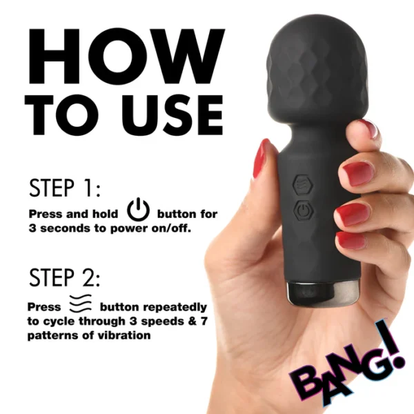BANG! 10X Mini Silicone Wand - Vibrador Tipo Micrófono - Imagen 8