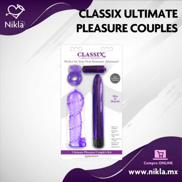 Classix Ultimate Pleasure Couples Kit – Funda Texturizada, Bala  y Anillo vibrador