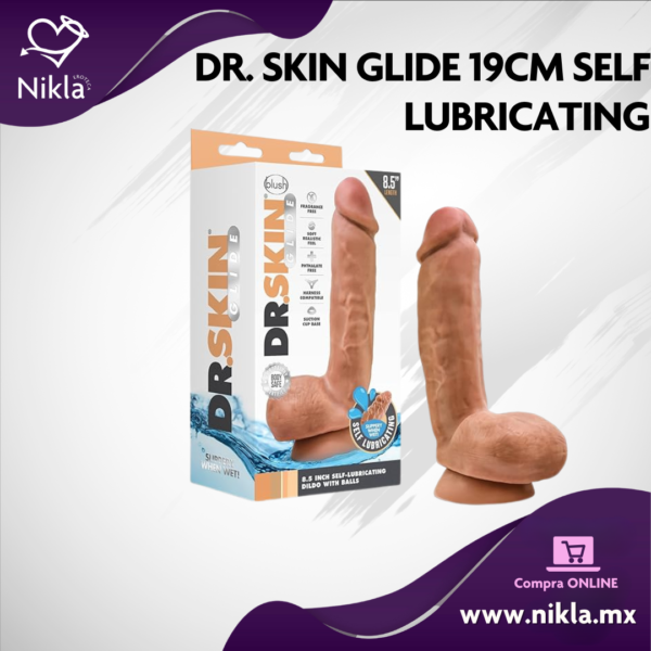 Dr. Skin Glide 8.5″ – Dildo Autolubricante de 19cm