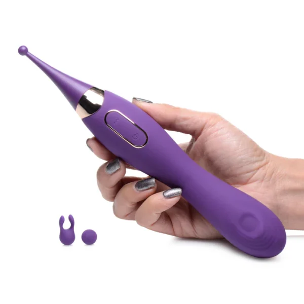Power Singer Pro - Vibrador 2 en 1 de puntilla Pinpoint y Pulsaciones