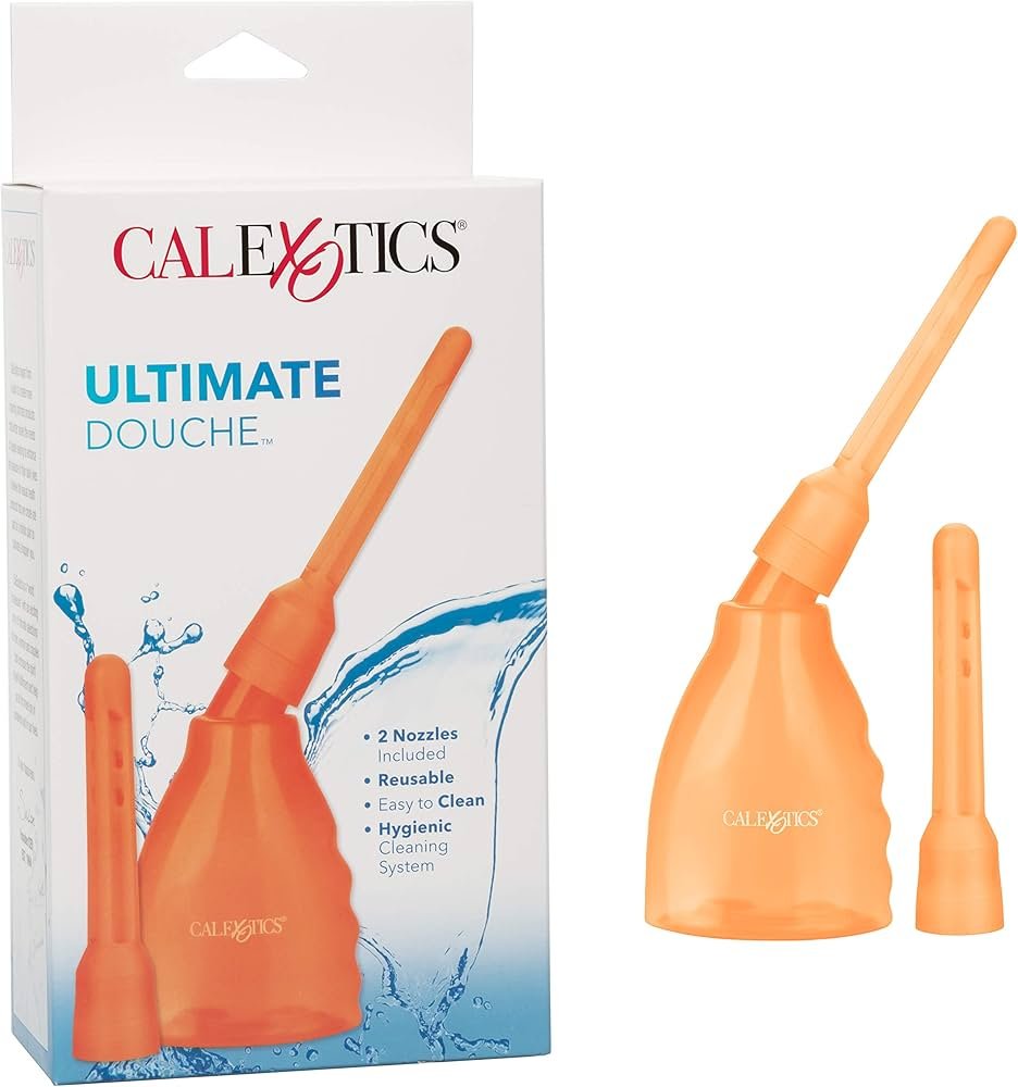 Enema Perilla de Lavado Anal - Ultimate Douche Calexotics Naranja