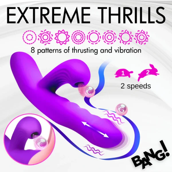 BANG! Flexible 10X Vibrating Rabbit - Vibrador Doble - Imagen 3