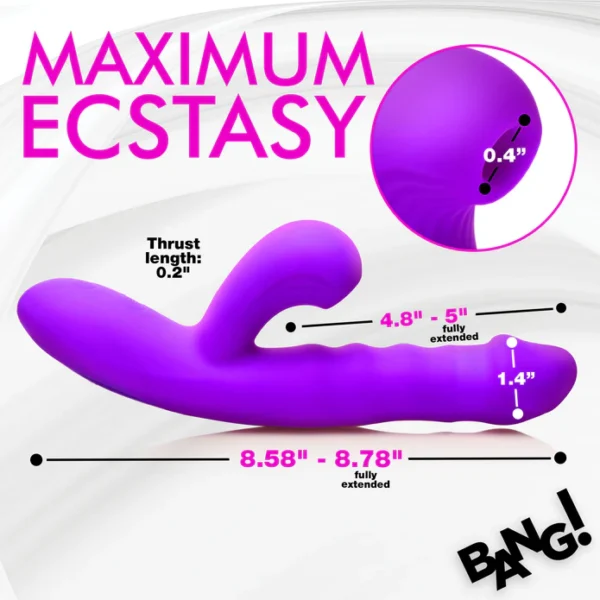 BANG! Flexible 10X Vibrating Rabbit - Vibrador Doble - Imagen 4