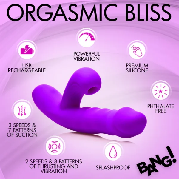 BANG! Flexible 10X Vibrating Rabbit - Vibrador Doble - Imagen 5