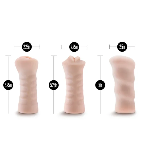 M For Men Soft+Wet - Kit de 3 Masturbadores Boca, Vagina y Ano - Imagen 3
