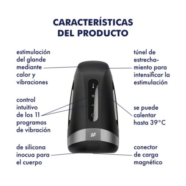 Satisfyer Men Heat Vibration - Masturbador con Vibración y Calefacción - Imagen 2