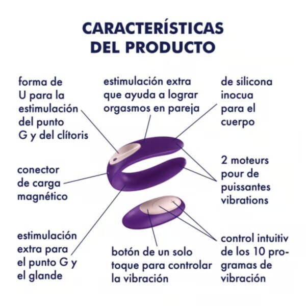 Satisfyer Double Plus Remote - Vibrador para Parejas - Imagen 6