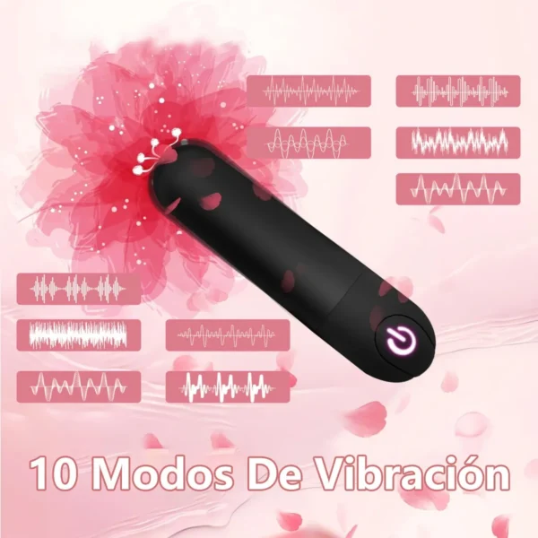 Happy Dream Negra - Bala Vibradora Recargable - Imagen 3
