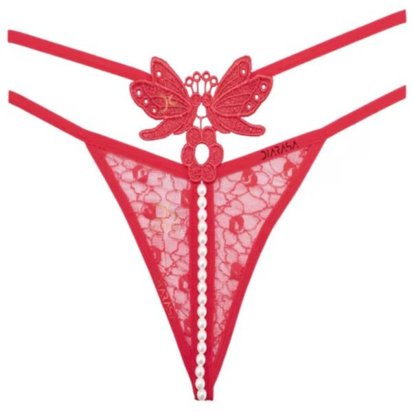 Tanga con Perlas Roja