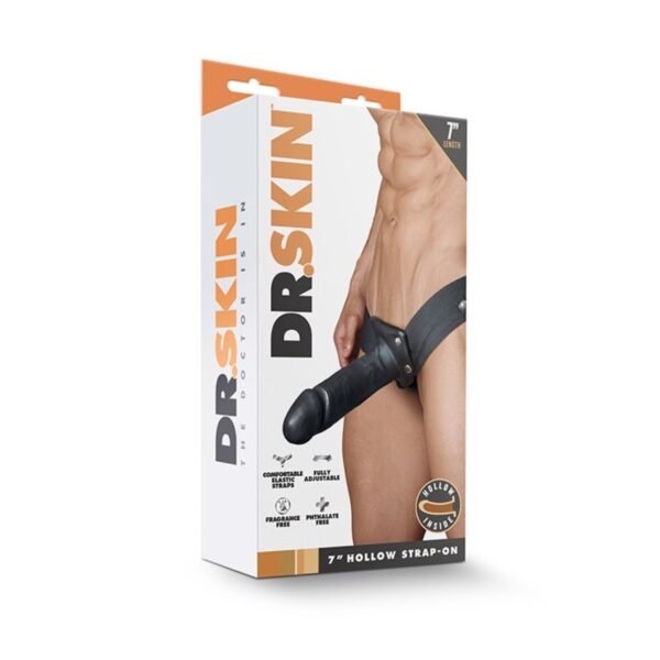 Dr. Skin Hollow 7″ Strap-On Black – Arnés Hueco