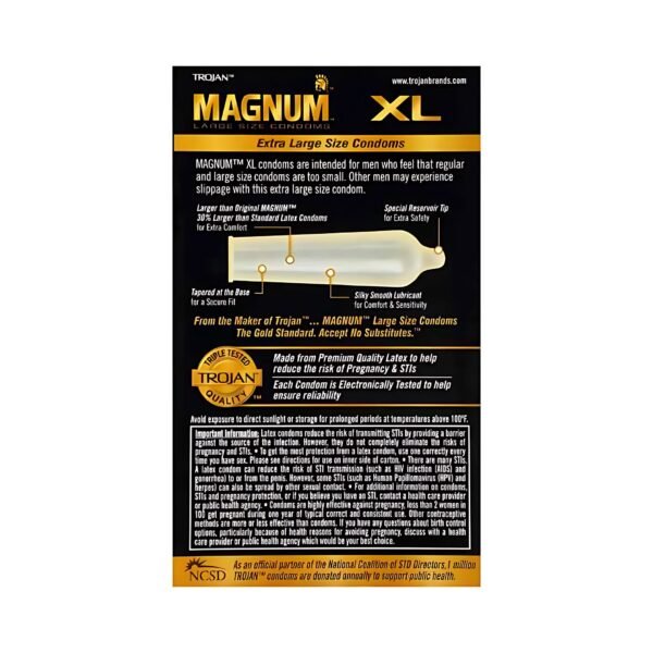 Condón Trojan Magnum XL - Condón Extra Grande - Imagen 4