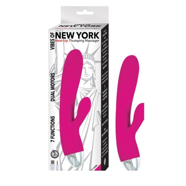 PREVENTA - Vibrador Vaginal con Empuje y Calefacción - Vibes of New York Heat Up Thumping Massager