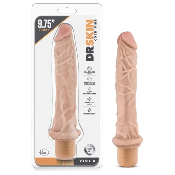 Dr Skin Vibe 8 – Consolador vibrador realista