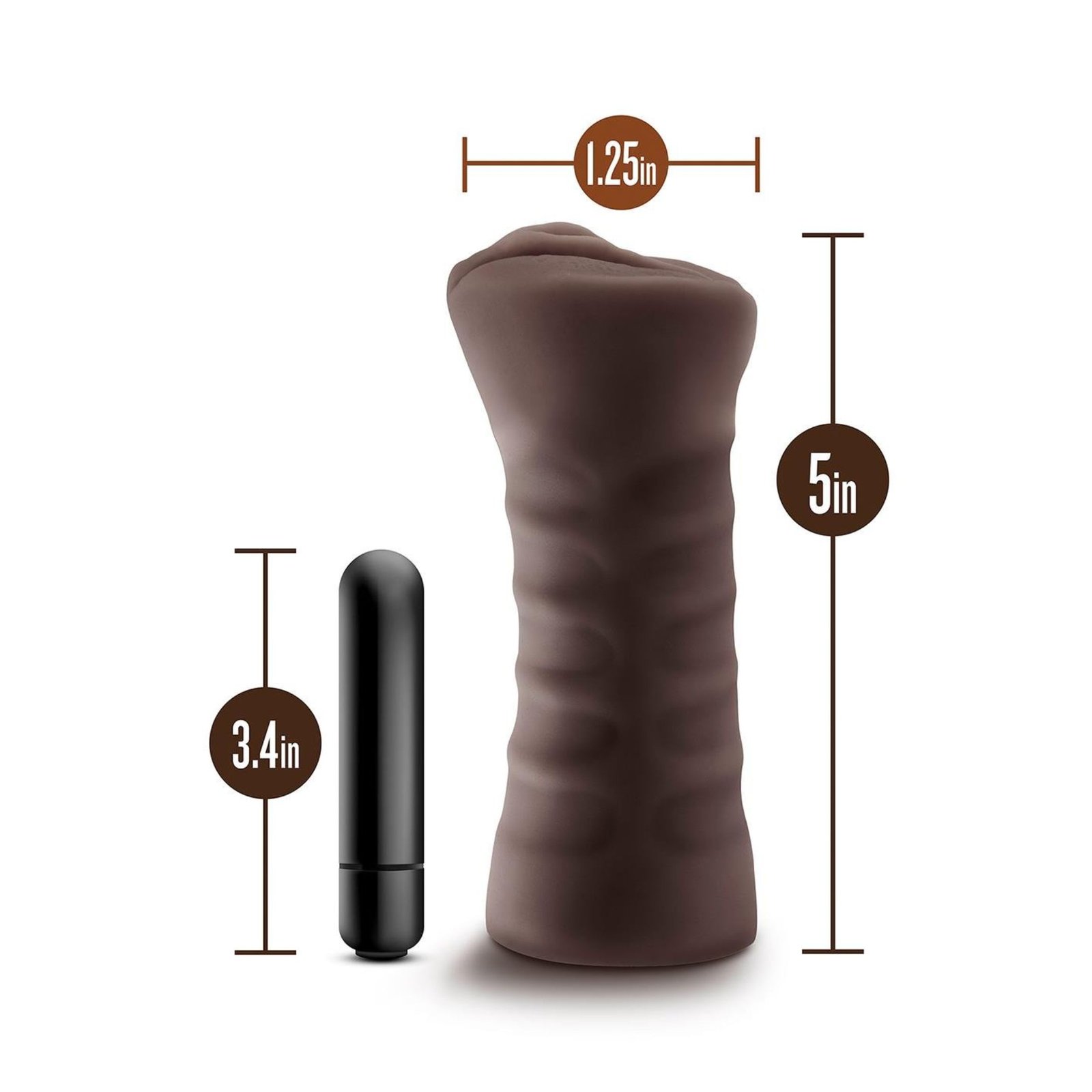 Hot Chocolate Brianna – Masturbador Realista con Vibración - Imagen 5