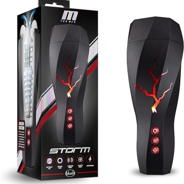 M for Men – Storm – Masturbador con Succión, Vibración y Gemidos