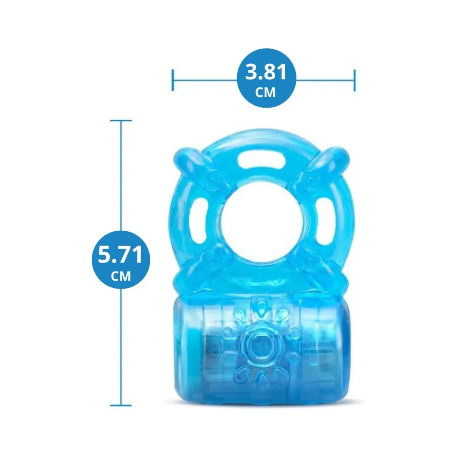 Stay Hard – Anillo Vibrador Reutilizable 5 Funciones (Azul) - Imagen 2