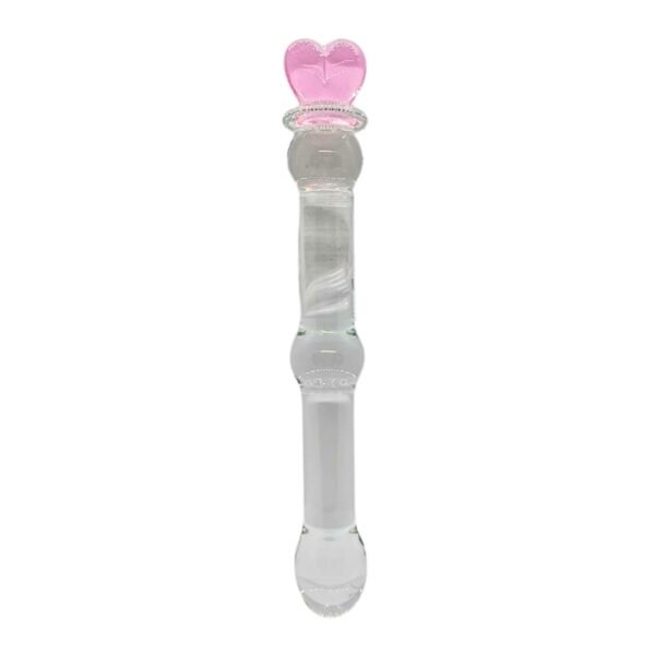 Cetro de Cristal Corazón Delgado  – Dildo de Vidrio