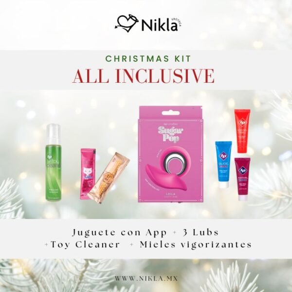Kit All Inclusive – Juguete con App + 3 lubs + 2 mieles vigorizantes + Limpiador de Juguetes