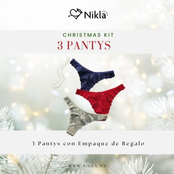 ¡TEMPORADA! Kit 3 Pantys + Caja de Regalo