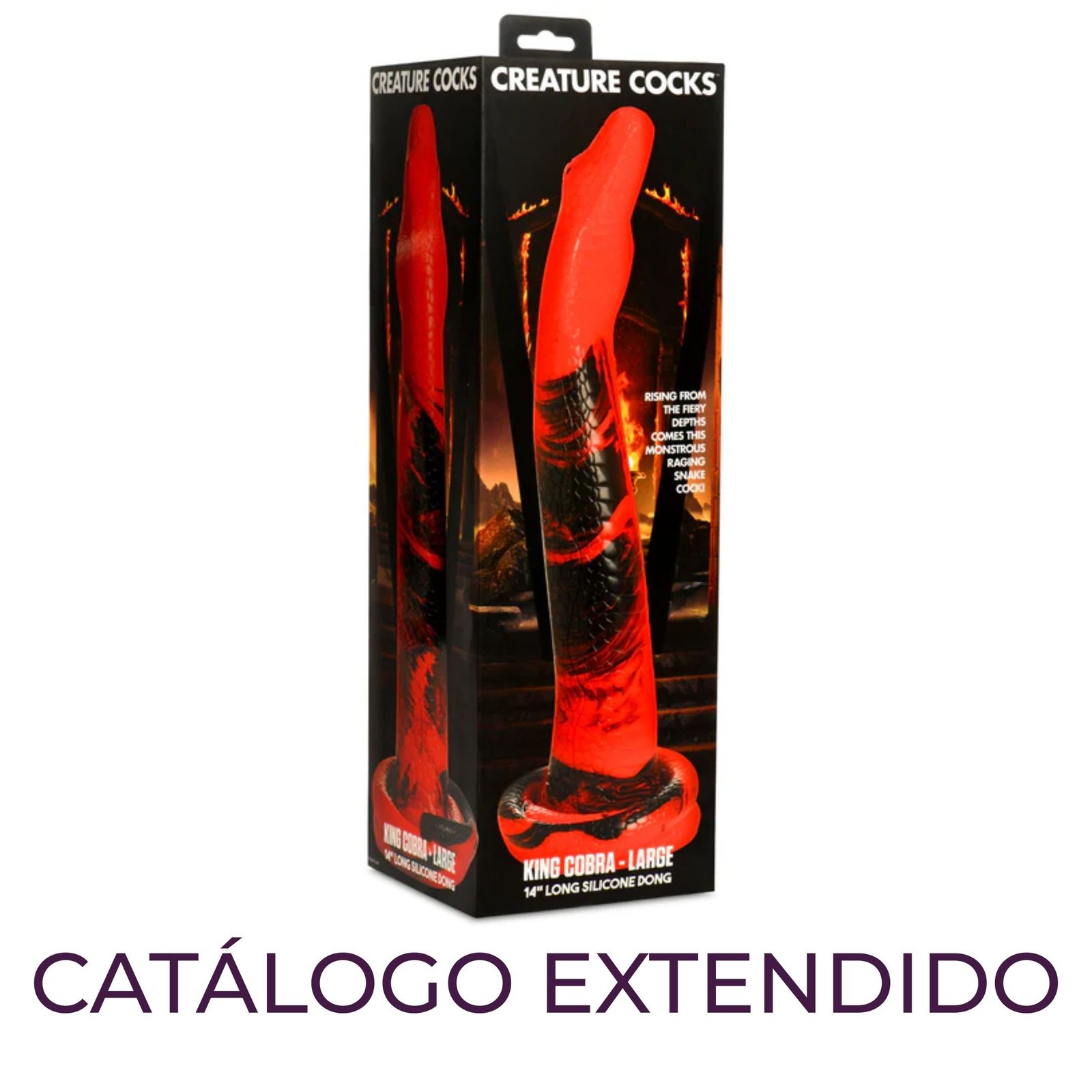 Dildo de Serpiente - King Cobra - Large 14" Long Silicone Dong