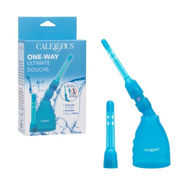 Enema con 2 Boquillas- Calexotics One-Way Ultimate Douche – Azul
