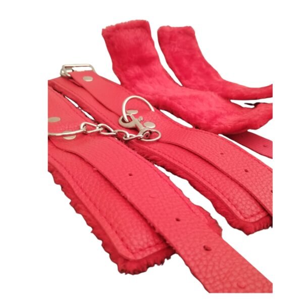 Bondage Kit BDSM Deluxe Rojo- Kit de Dominación 8 piezas