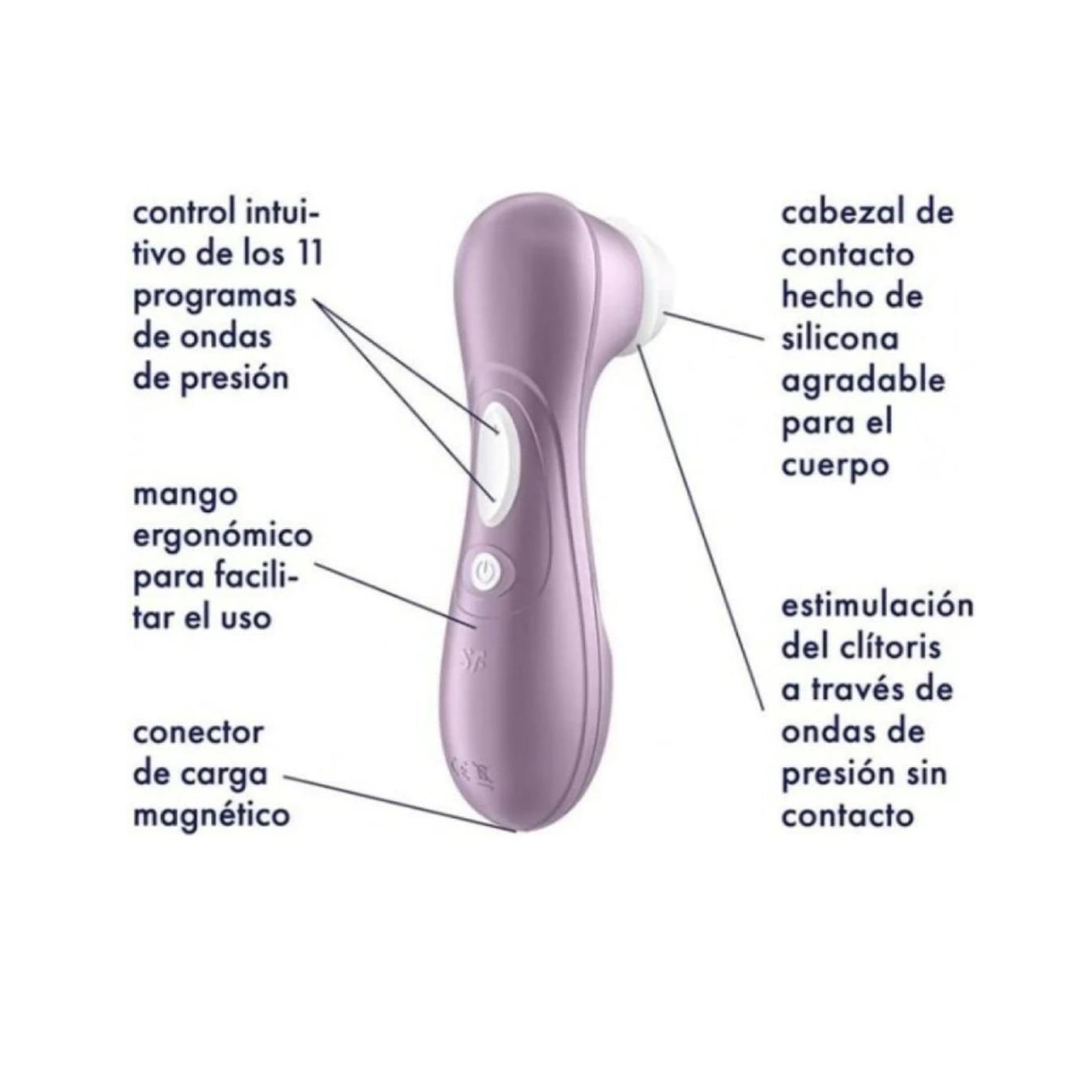 ¡CLÁSICO! Satisfyer Pro 2 Generation 2 – Estimulador de Clítoris Air-Pulse Morado Metálico - Imagen 3