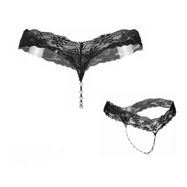 Panty con Perlas 07 – Tanga de Estimulación y Encaje Unitalla