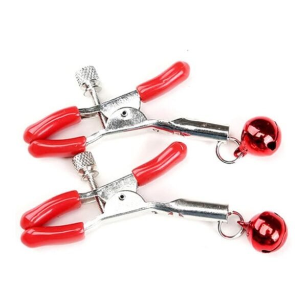 Pezoneras Pinzas para Pezones Ajustables con Cascabel- Rojo