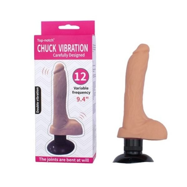 Chuck Vibration 12 – Consolador realista con doble vibración