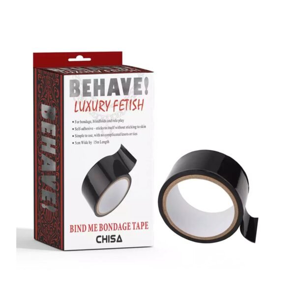 Cinta Bondage- Bind Me Bondage Tape – Behave! Negra