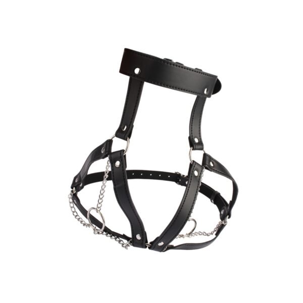 Behave! Arnés de Busto con Anillos y Cadenas- Breast Harness With O-Ring Chains