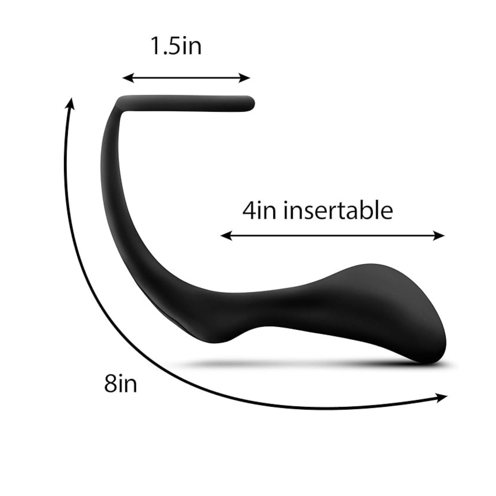 Anal Adventures Platinum – Cock Ring Plug – Black - Imagen 3