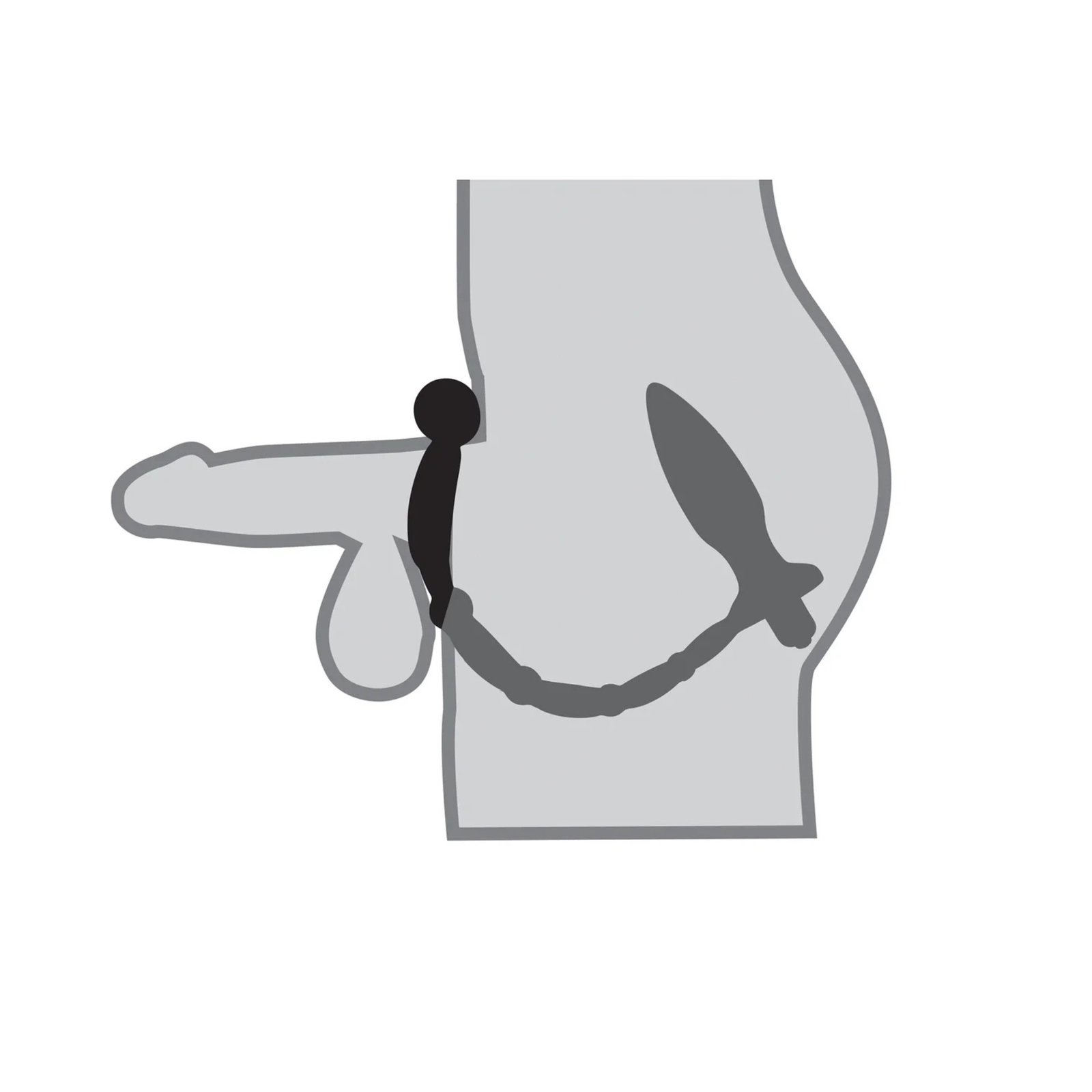 Anal Fantasy Collection – Kick-Kicker con Cockring (Estimulador Anal con Anillo para Pene) – Black / Negro (copia) - Imagen 3