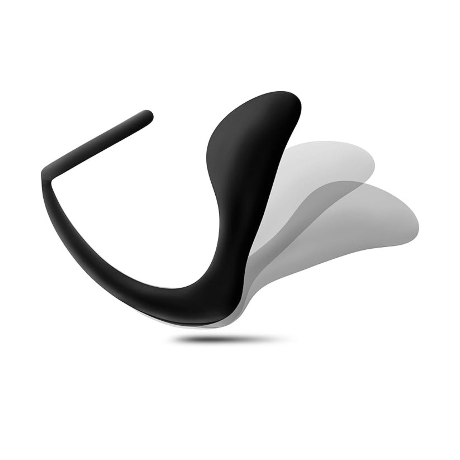 Anal Adventures Platinum – Cock Ring Plug – Black - Imagen 4