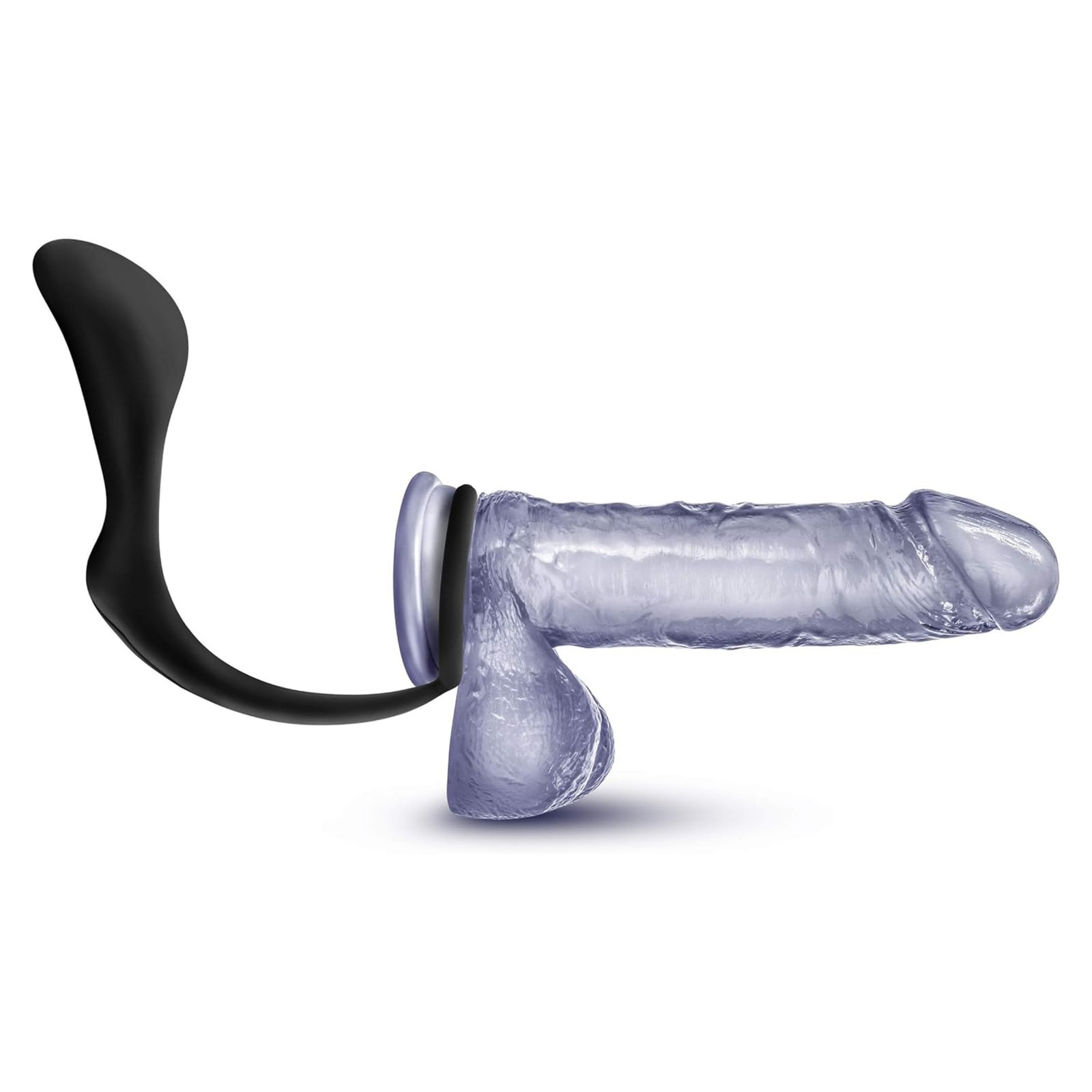 Anal Adventures Platinum – Cock Ring Plug – Black - Imagen 6
