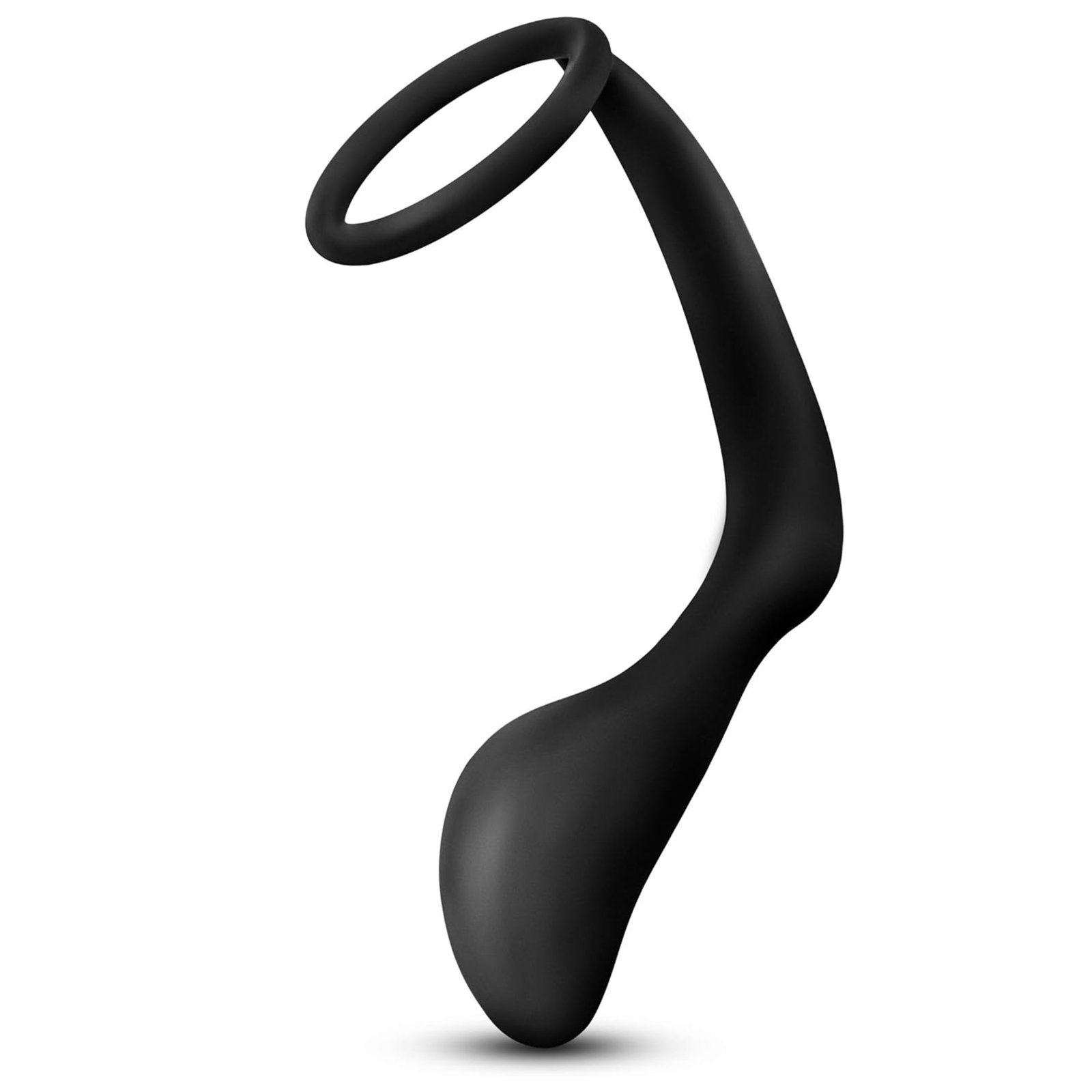 Anal Adventures Platinum – Cock Ring Plug – Black - Imagen 8