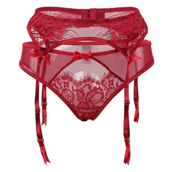 Panty con liguero 02 Rojo- Talla L – Nikla