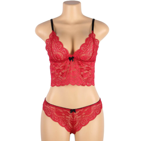 Pijama short satinado rojo G – Nikla